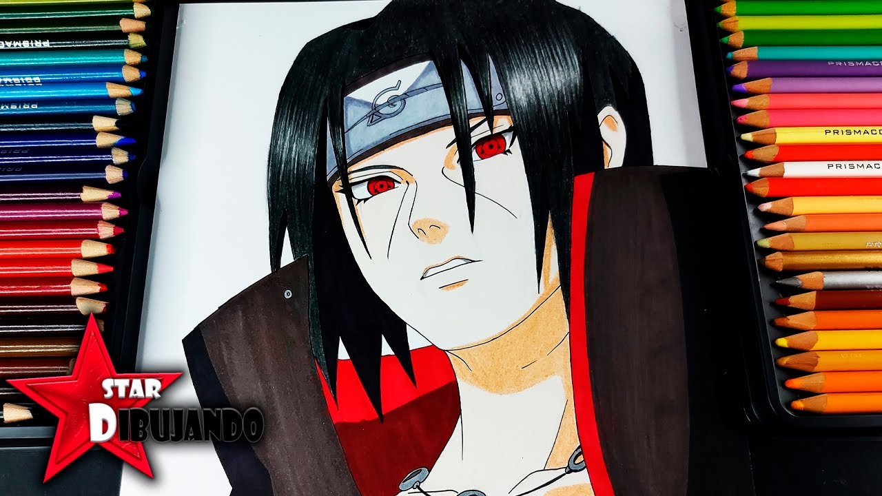 COMO DIBUJAR A ITACHI UCHIHA Dibujo a Itachi con lápices de Colores - YouTube