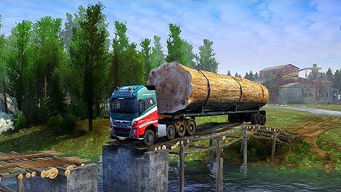 Extreme Logging Truck Driver Survives Collapsing Bridge!