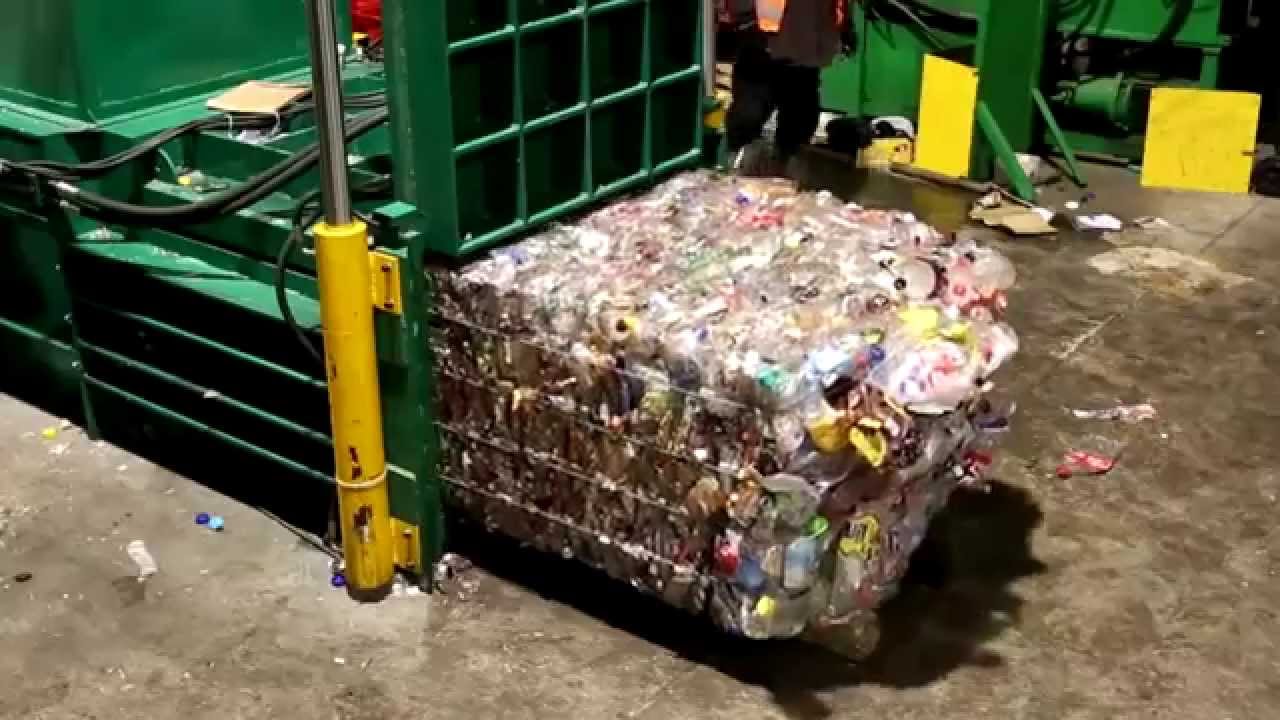 SINOBALER - Manual Tie Horizontal Baler, Horizontal plastic baler for PET, film, HDPE