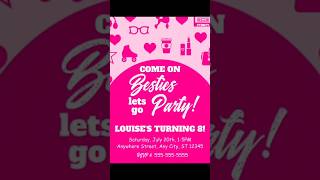 Pink Barbie Birthday Party Invitation #tiktok #zazzle #shorts