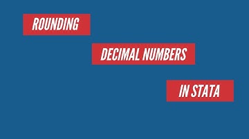 Rounding Decimal Numbers in Stata | Rounding off in Stata | Stata Tutorial