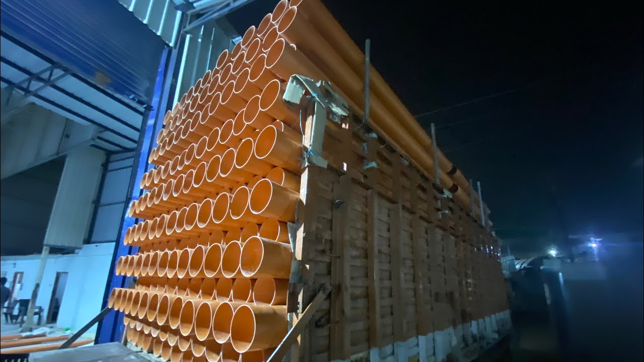 Oneflow - PVC PIPES STACK AND LOADING - YouTube