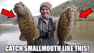 How to Fish for SMALLMOUTH BASS in Rivers!  River Fishing Tips to CATCH MORE Bass!