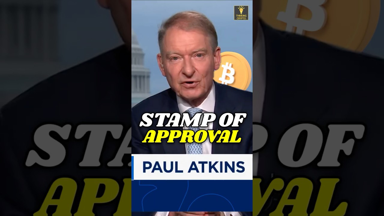 🚨 SEC CHAIR ATKINS: BITCOIN & CRYPTO HAVE THE US STAMP OF APPROVAL! -  YouTube