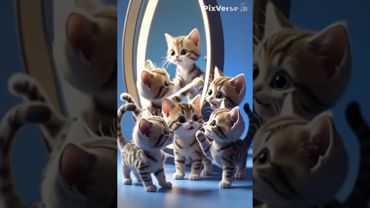 Kittens and Mirror – Cutest play 😻 