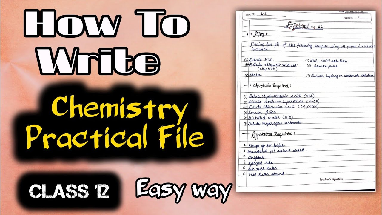 Practical File Example How To Make Practical File | How To Write Practical File Of Science ...