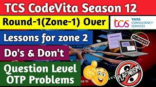 TCS Codevita Round -1(Zone-2) Tips✅|Do's and dont's❌|OTP problem😲 #tcscodevita