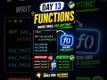 Day 13 Learning Python #Python #Functions #LearnPython #Coding #Programming