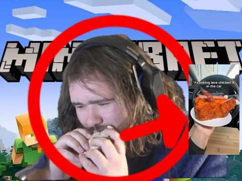 STEVE From The Minecraft Movie Plays Minecraft And Eats The Lava Chicken