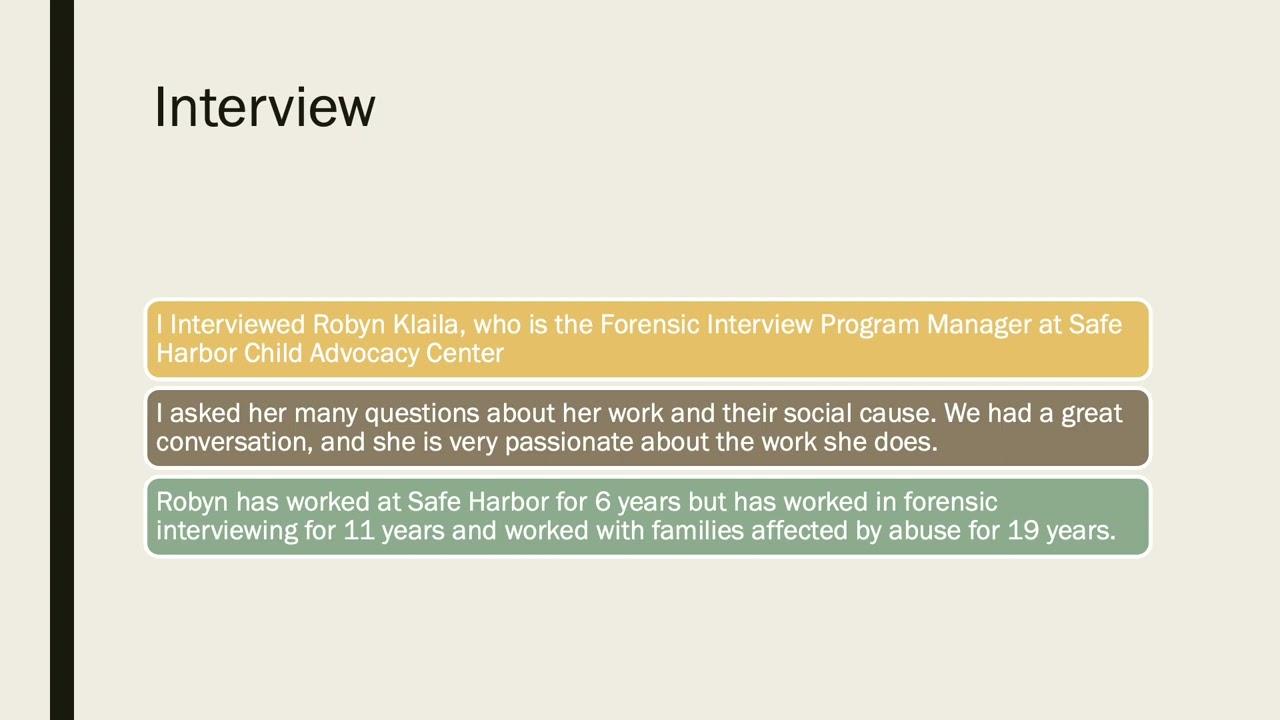 SOC 203 Social Investigation Project: Safe Harbor