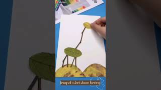 Membuat jerapah dari daun kering⁉️🤩 #seru #kreatif #kerajinantangan #cute #happy