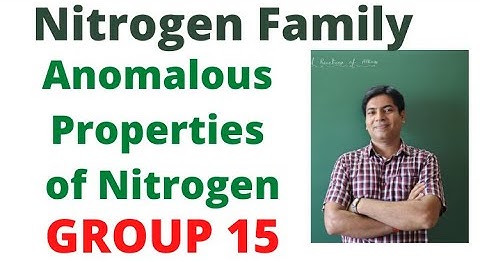 Anomalous Properties of Nitrogen | Nitrogen Family | P Block | Class XII | 06