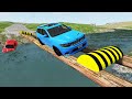Cars vs Log Bridge with Speed Bump, Car Crash – BeamNG.Drive | BeamNG Nation #27