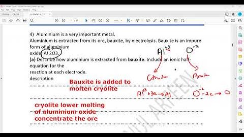 Metals Exercise 2  Question 3 to 7 Cambridge IGCSE O level Chemistry 0620 0971 5070 Lesson 58 part d