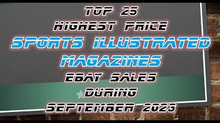 Top 25 Sports Illustrated Magazine eBay sales Sept 2023 Vintage Magazines Side Hustle #makingmoney