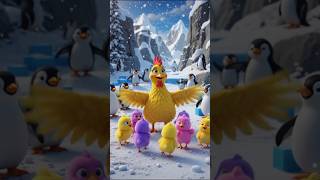 Cute Chicken Family Dancing Snow ❄️🐥 | Funny Pixar Style Animation #trending a#viral #ai #shortvideo