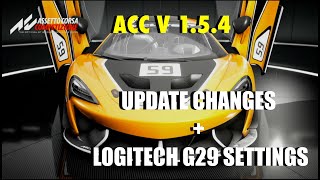 Assetto Corsa Competizione Update V1 04 Ps4 The Changes And Logitech G29 Wheel Settings Youtube