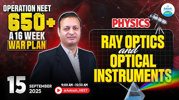 Ray Optics & Optical Instruments | NEET 2026 Physics | Operation 650+ LIVE @Aakash_NEET​