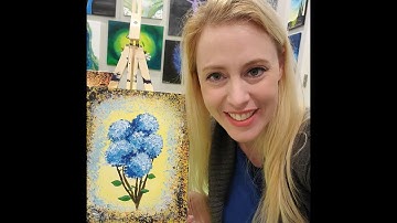 Hydrangea flowers with Q-tips HS2