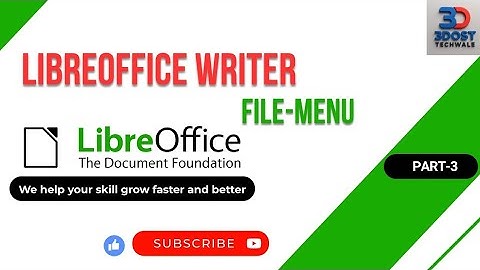 📌 LibreOffice writer FILE MENU || Part-3 || #libreofficewriter #libreoffice