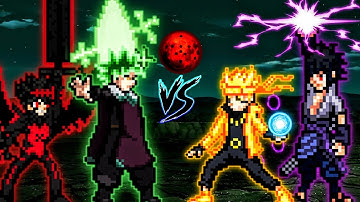 Asta Union Mode OP (New) VS Yuno SD V2 OP VS Naruto V3 OP & Sasuke Rinnegan V2 OP in JumpForce Mugen