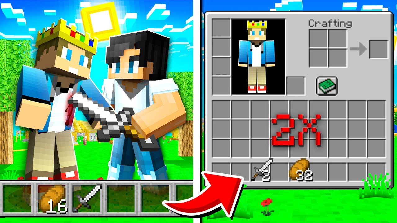 Minecraft, MUTTA Vahinko Moninkertaistaa INVENTORYN?! w/@Kakkuh