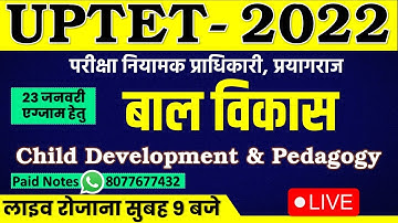 UPTET 2022 New Batch _बाल विकास _Child Development & Pedagogy // Top Questions_by Manoj Academy