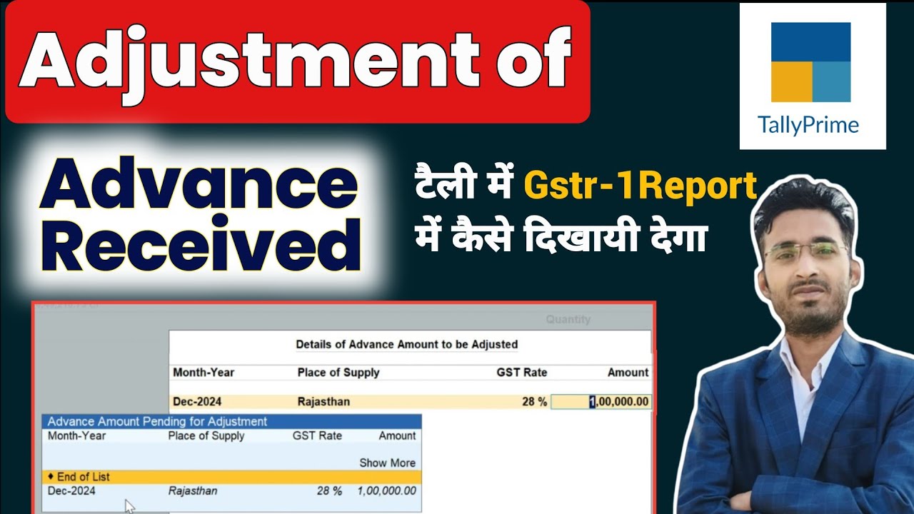 Advance Receipt Adjustment Entry In Tally Prime | अब अपने ग्राहक से ...