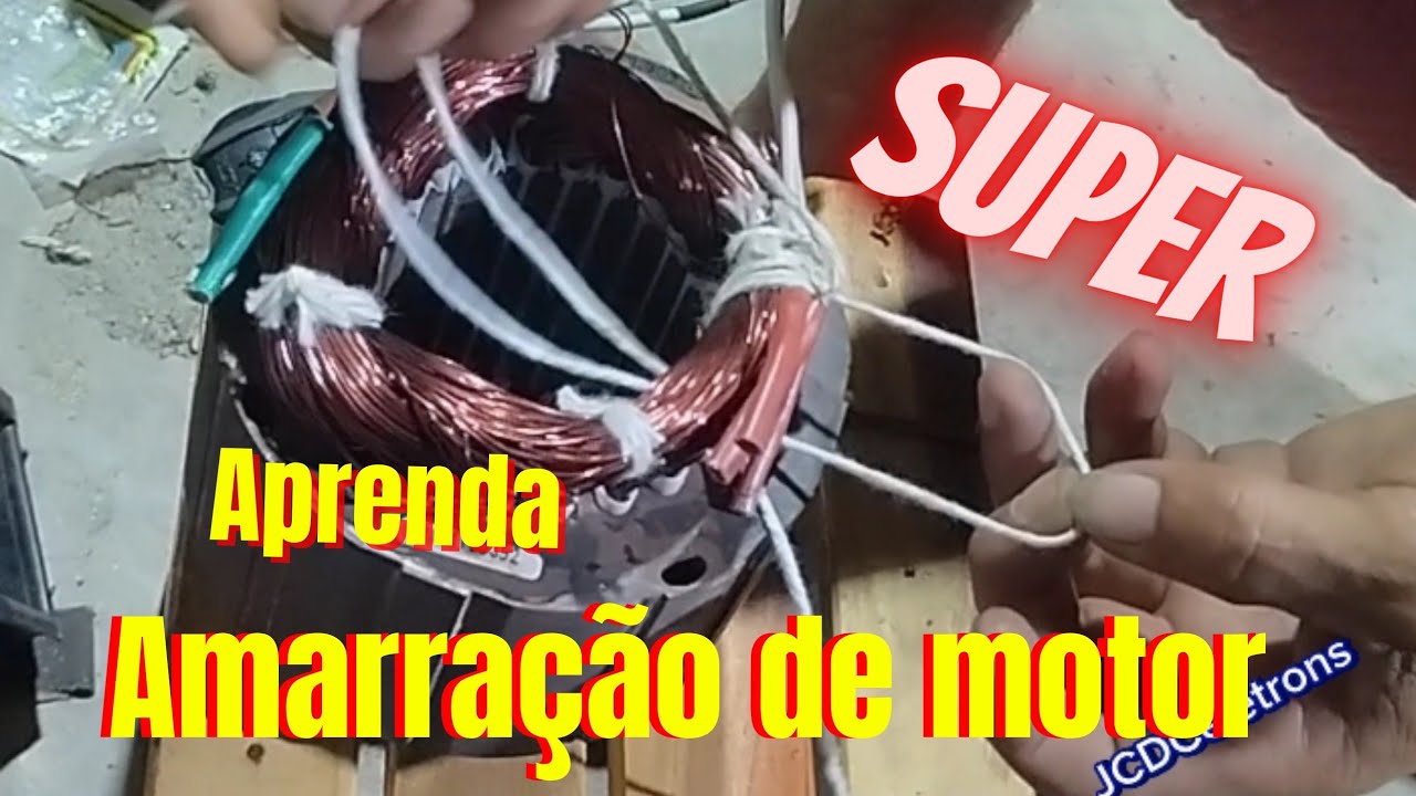 Como amarrar motor. Melhor amarração no estilo profissional. - YouTube