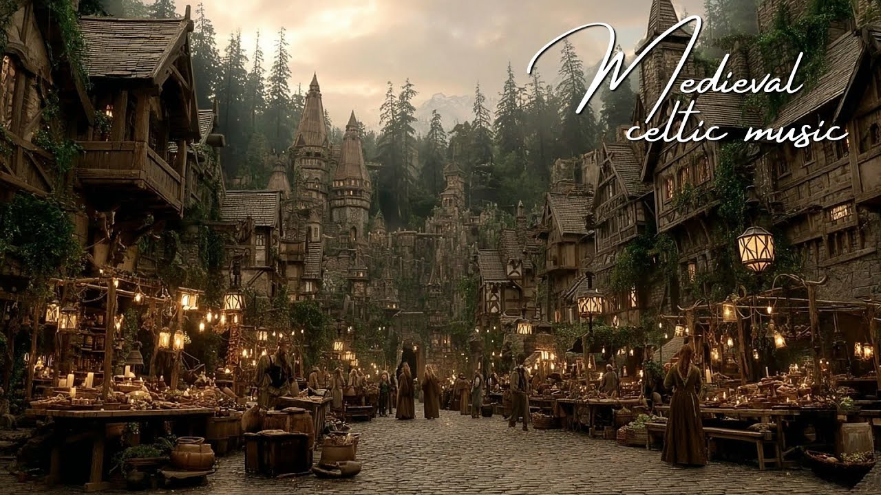 Lanternlit Valley Market | Relaxing Medieval Ambient Celtic Music for Deep Relaxation