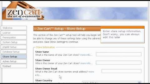 Installing Zencart