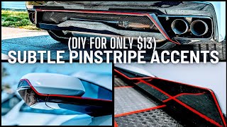 C8 CORVETTE 1/8' PINSTRIPES | DIY | ONLY $13 AND SUPER EASY| SUPERCAR ENHANCER