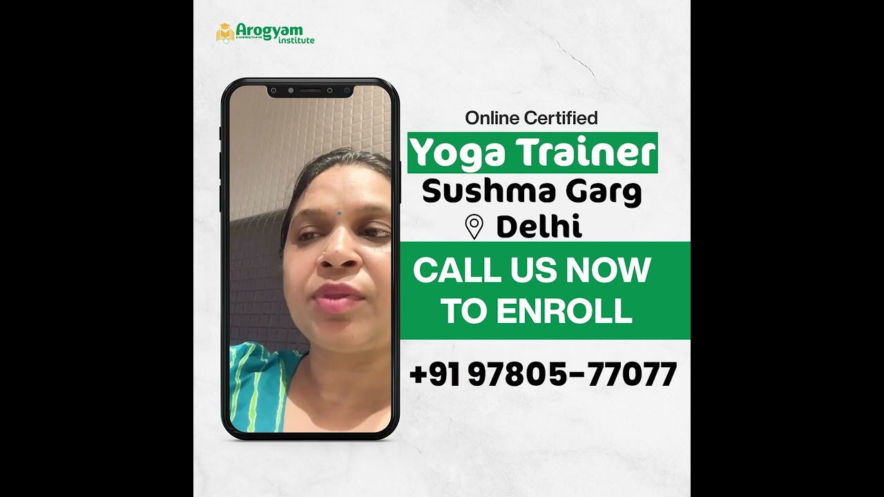 online yoga training course Arogyam institute Jalandhar YouTube