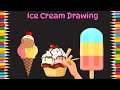 Easy Ice Cream Drawing Step by Step | Draw ice cream with colors | Little Artists Oasis