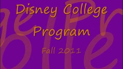 DISNEY College Program: Fall 2011