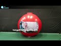 red inflatable ball suit wearable