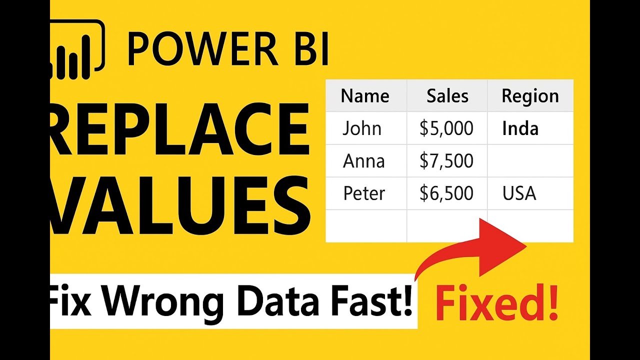 Replace Values in Power BI | Clean Wrong Data Fast. Replace Missing or ...