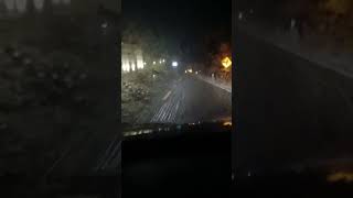 driving through anza ca before the snow started sticking