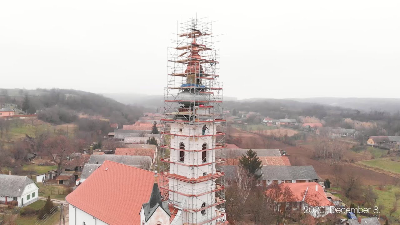 Nagyszékelyi református műemlék nagytemplom torony felújítása 2020-2021.