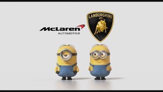 Mclaren vs lamborghini Minions Style (Funny Video)