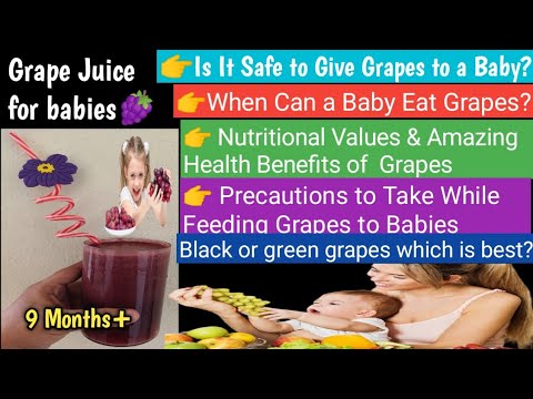 🍇Grapes juice for babies👍|when to introduce&how to feed grapes for ...
