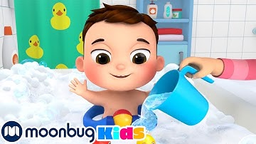 BABY MAX BATH TIME | LBB Songs | Learn with Lellobee Nursery Rhymes - Moonbug Kids