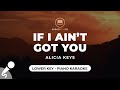 (Perfect for altos!) If I Ain't Got You - Alicia Keys (Lower Key - Piano Karaoke)