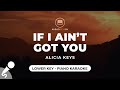 If i aint got you  alicia keys lower key  piano karaoke