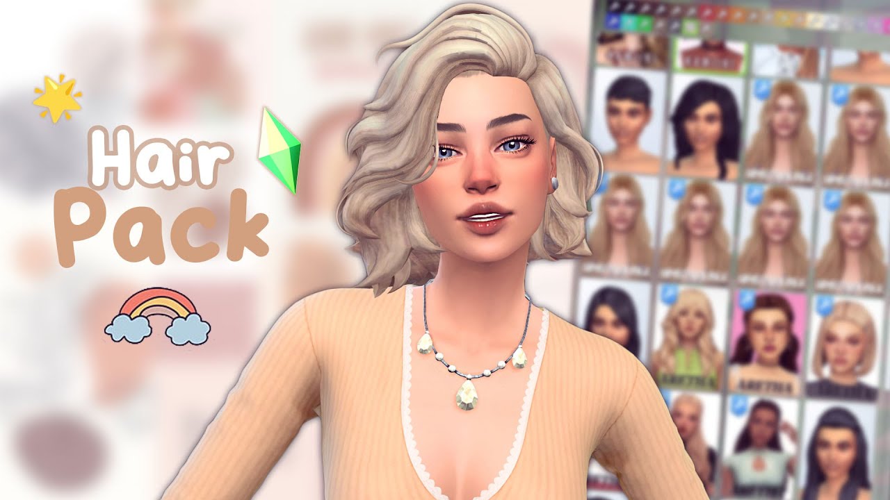 ⭐ HAIR PACK | The sims 4 - YouTube