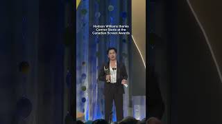 Hudson Williams thanks Connor Storrie at the Canadian Screen Awards
