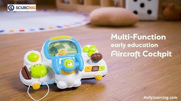 🎵Let your toddler explore the skies with this interactive cockpit playset. 🌟EE 6360 Aircraft Cockpit