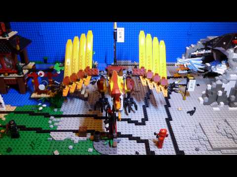 Lego Ninjago Fire Temple 2507 Stop Motion Brickfilm + Build