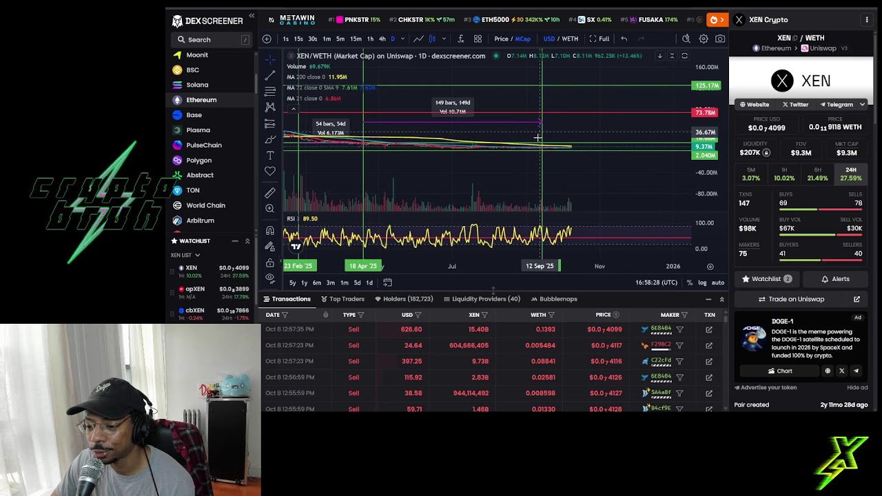 Chill XEN CRYPTO stream -  HBD XEN CRYPTO YEAR (3) - X1 Candidate Main net Live - XEND IT - 10/08/25