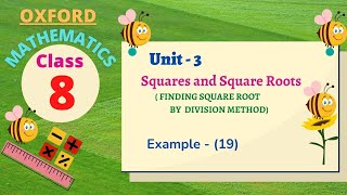 Class 8 oxford Mathematics Unit - 3 | Squares and Square Roots | Example -  19 | Thenu Maths